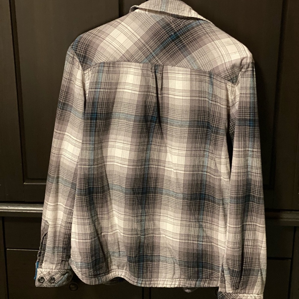 Fleece lined plaid shirt
